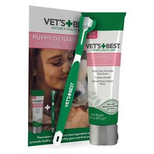 Vet's Best Dog Toothpaste Toothbrush Kit for Puppies, 3.5 oz