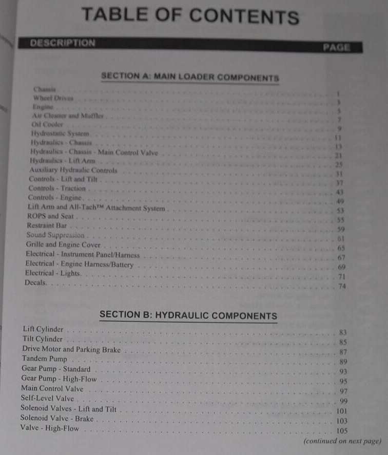 GEHL SL-4635 SL-4835 SKID STEER LOADER PARTS BOOK MANUAL CATALOG