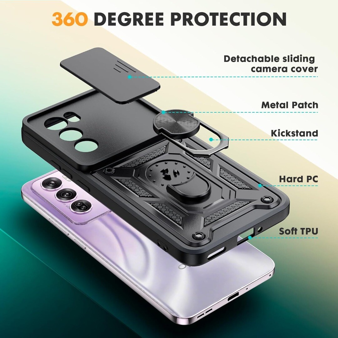 Custodia Rigida Per OPPO Find X8 Pro 5G Anello Supporto Antiurto Telefono Lente