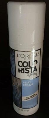 L'Oreal Paris Colorista Hair Makeup Temporary 1-Day Hair Color Spray, Blue, 2 oz