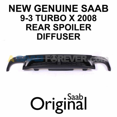 NEW GENUINE SAAB 9-3 TURBO X REAR BUMPER DIFFUSER SPOILER 2008 TX OEM 32016191