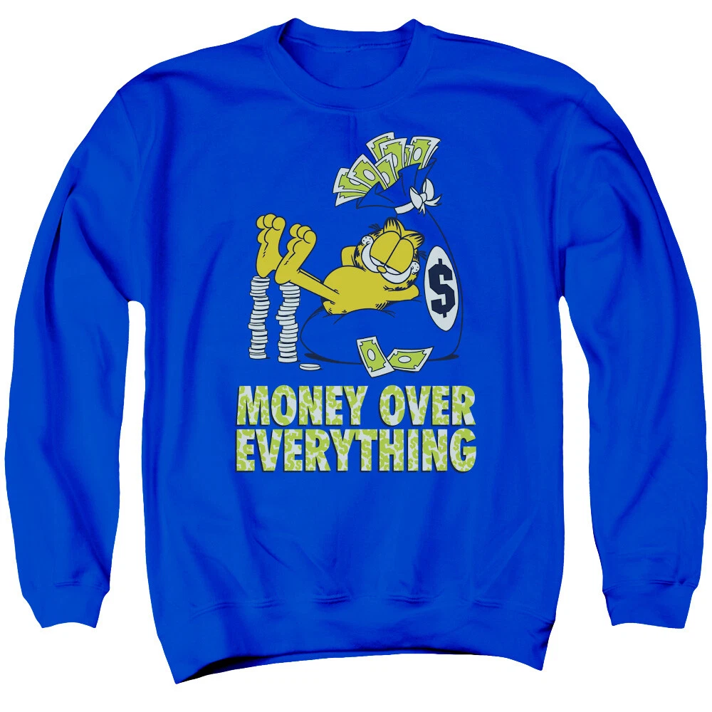 GARFIELD MONEY IS EVERYTHING Licensed Hooded and Crewneck Sweatshirt