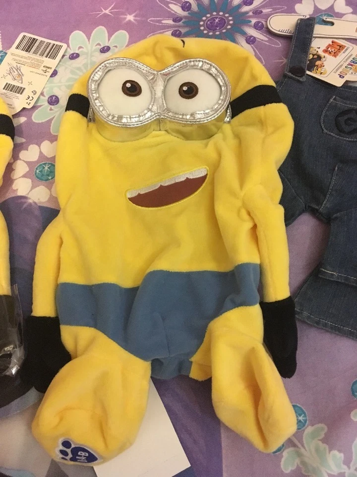 Build A Bear Workshop Minions Dave & Jerry Mit 2 Latzhosen UNBEFÜLLT NEU - Bild 3 von 4