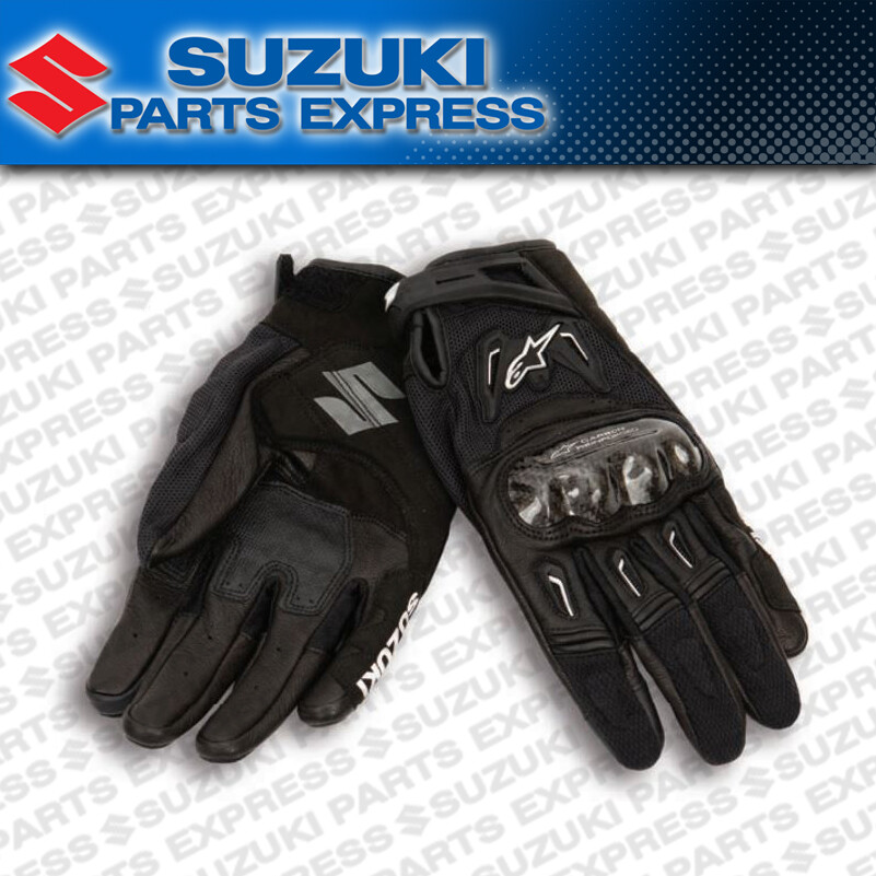 NEW SUZUKI ALPINESTARS SMX-2 AIR V2 LEATHER RIDING GLOVES BLACK