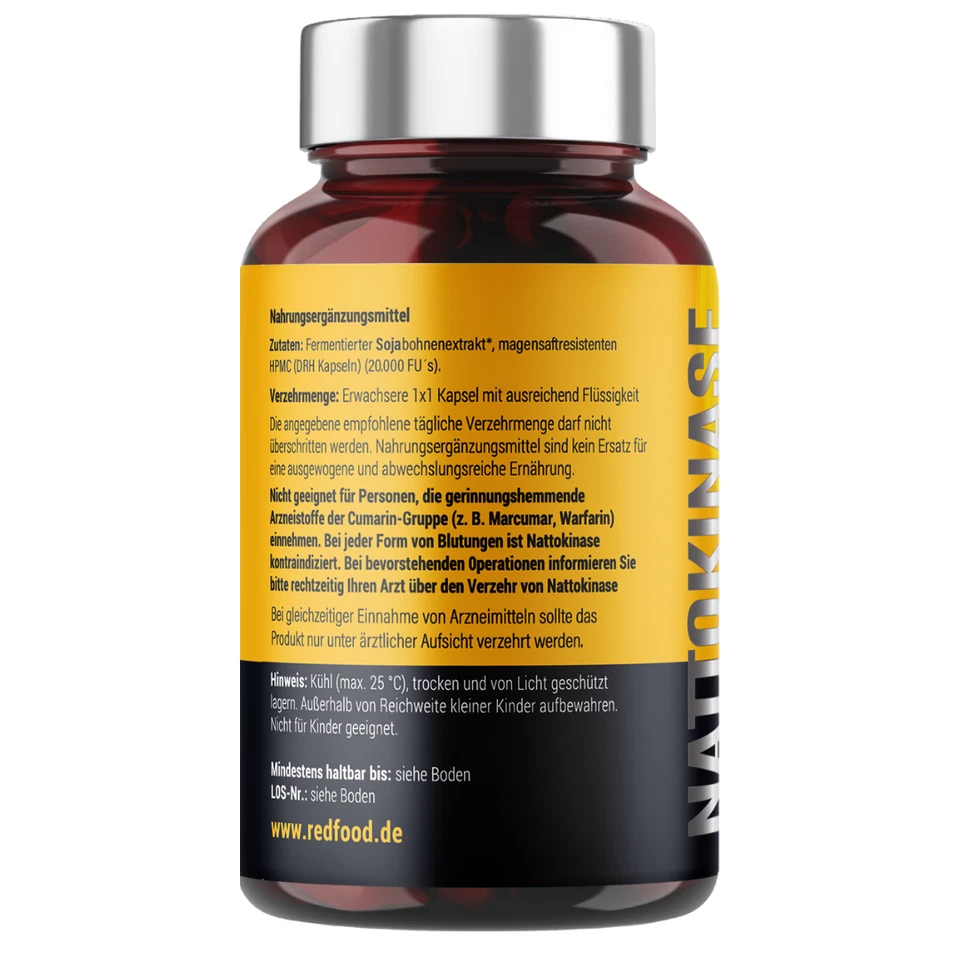 Nattokinase  290 Kapseln 100mg ⭐ AKTION  XXL Dose⭐ Vegan 20000 FU/g - Made in DE - Bild 3 von 4