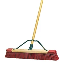 Harper Push Broom Outdoor 24 in. Width Polystyrene Bristles Hardwood Maple Block