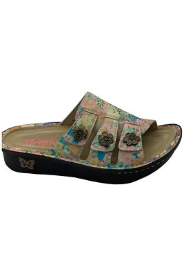 Alegria Leather Adjustable Slide Sandals Earth Goddess