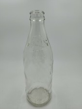 VINTAGE PEPSI COLA 10 OZ. CLEAR GLASS BOTTLE RIBBED HAS A  # "80"