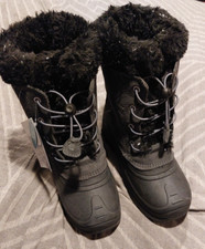New Girls Totes Snow Boots size 5 Gray/Purple Harper -lgb