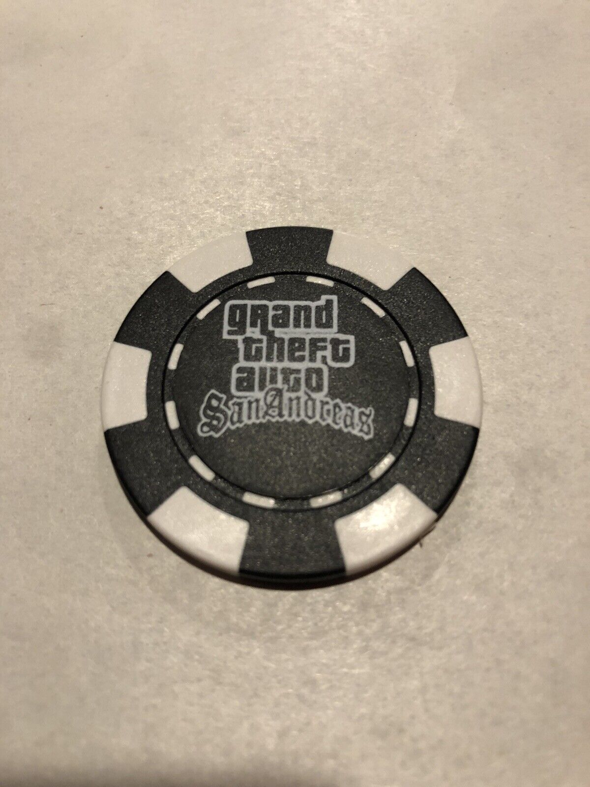 GTA San Andreas Poker Chip, Rockstar Video Game Promo Items, Color: BLACK