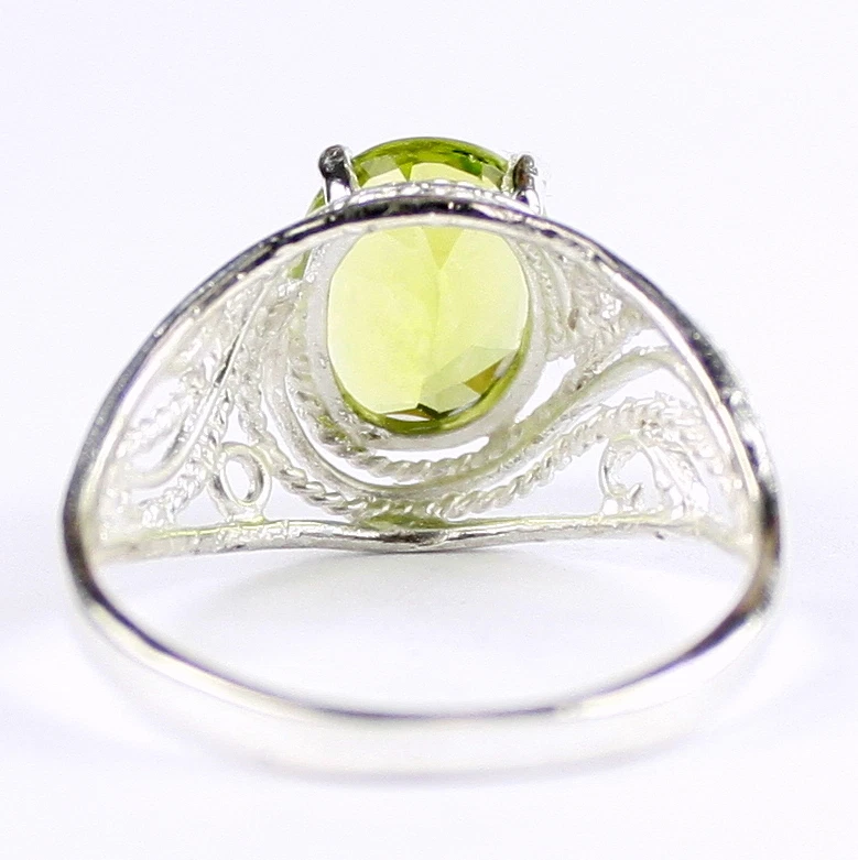 Peridot, 925 Sterling Silver Ladies Ring, SR083 - Image 4 of 4
