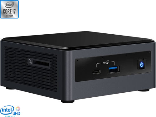 Intel NUC10I7FNHN, I7-10710U, 8GB RAM, 512GB SSD, Windows 10 Pro