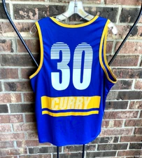 NBA Golden State Warriors Stephen Curry NBA Blue Jersey Men M