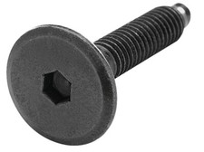 Furniture Joint Connector Bolt, 1/4-20, Black 55mm (2-3/16") Hex FLAT HEAD