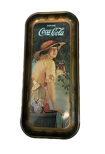 Coca-Cola Rectangular Metal Serving Tray Vintage  Elaine Reprint 1972