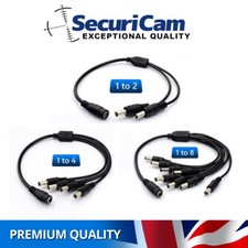 DC Power Splitter Cable 1 4 & 8 Way Adapter For SWANN Hikvision Yale CCTV System