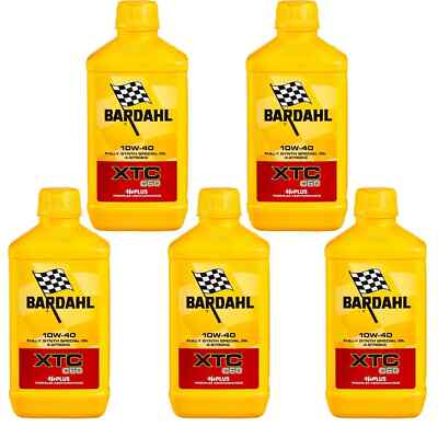 5 Liter Motoröl 4T Sinthetisch Bardahl XTC C60 10W40 Für Motorrad und Roller