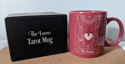 Tarotkartenbecher - Die Liebenden - Neu mit Karton - Geschenkidee Küche Wohndeko Neuheit - 350 ml