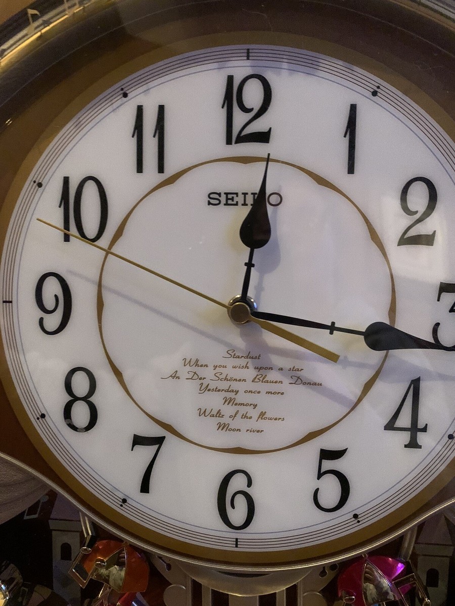 Seiko QXM118BRH Golden Puppets Melodies in Motion Clock 6 Hi-Fi