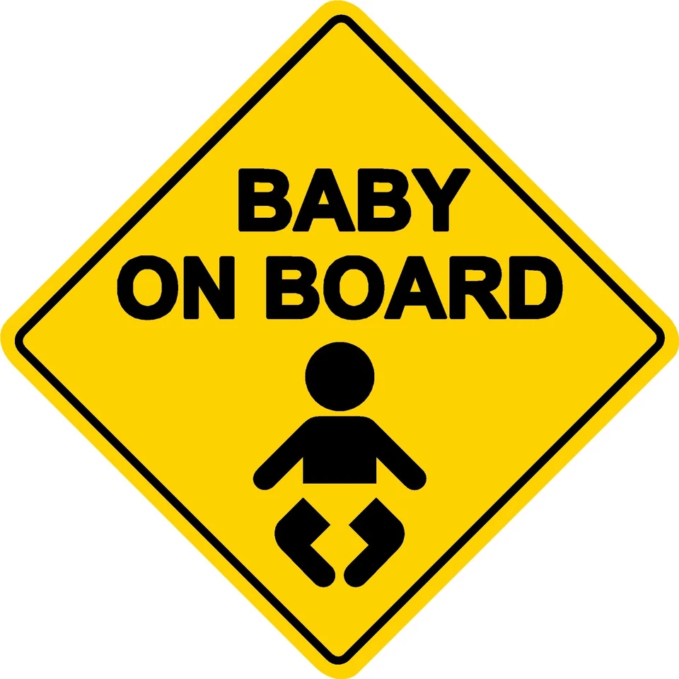 STICKEROLOGY BABY ON BOARD STICKER SIGN CHOOSE STANDARD STICKER OR FOR GLASS/WINDOW