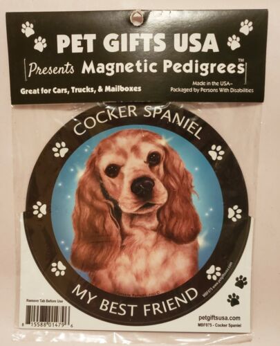 Pet Gifts USA Magnetic Pedigrees Dog Magnet - Cocker Spaniel My Best Friend - Picture 1 of 1