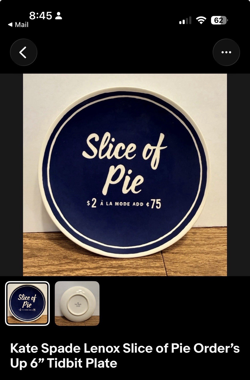 Kate Spade Tidbit Plates Orders Up