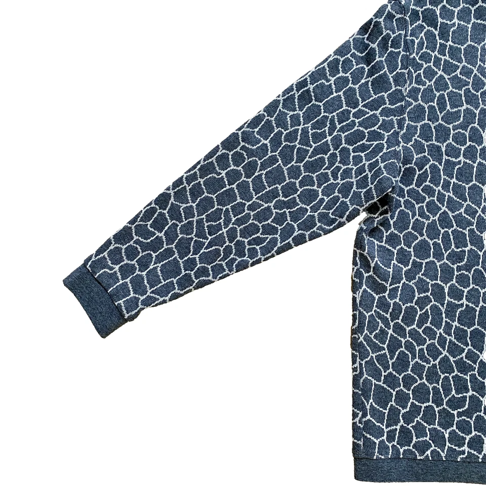 Cárdigan para mujer Cathy Daniels talla L gris carbón blanco estampado animal manga 3/4 Foto 2 de 4