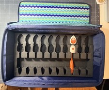 Creative Memories-OMFL  TOOL ORGANIZER NAVY BLUE with INK & BRUSH ORGANIZER !
