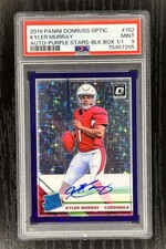 2019 Optic Kyler Murray Purple Stars Black Box Rookie Auto 1/1 PSA 9