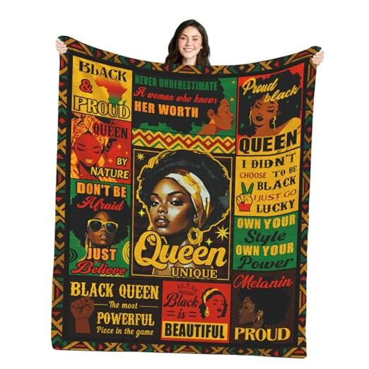 African American Women Blanket, Sorority Blanket for Woman, Black Girl Lady