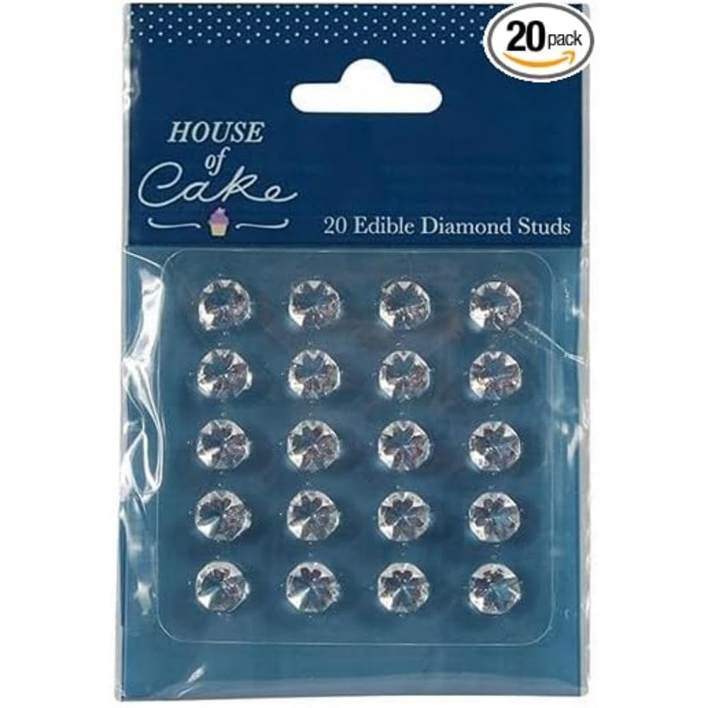 House of Cake Clear Jelly Gems Edible Diamond Studs Cake Decoration 10mm 4790₽