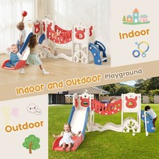 11 in1 Toddler Climber Slide Playset Kids Baby Indoor Outdoor Sports Activities