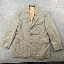 Vintage Brooks Brothers Blazer Mens 44L Brown Houndstooth Wool Sport Coat