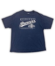 Milwaukee Brewers Short Sleeve T-Shirt Men's Size Large Blue 2004