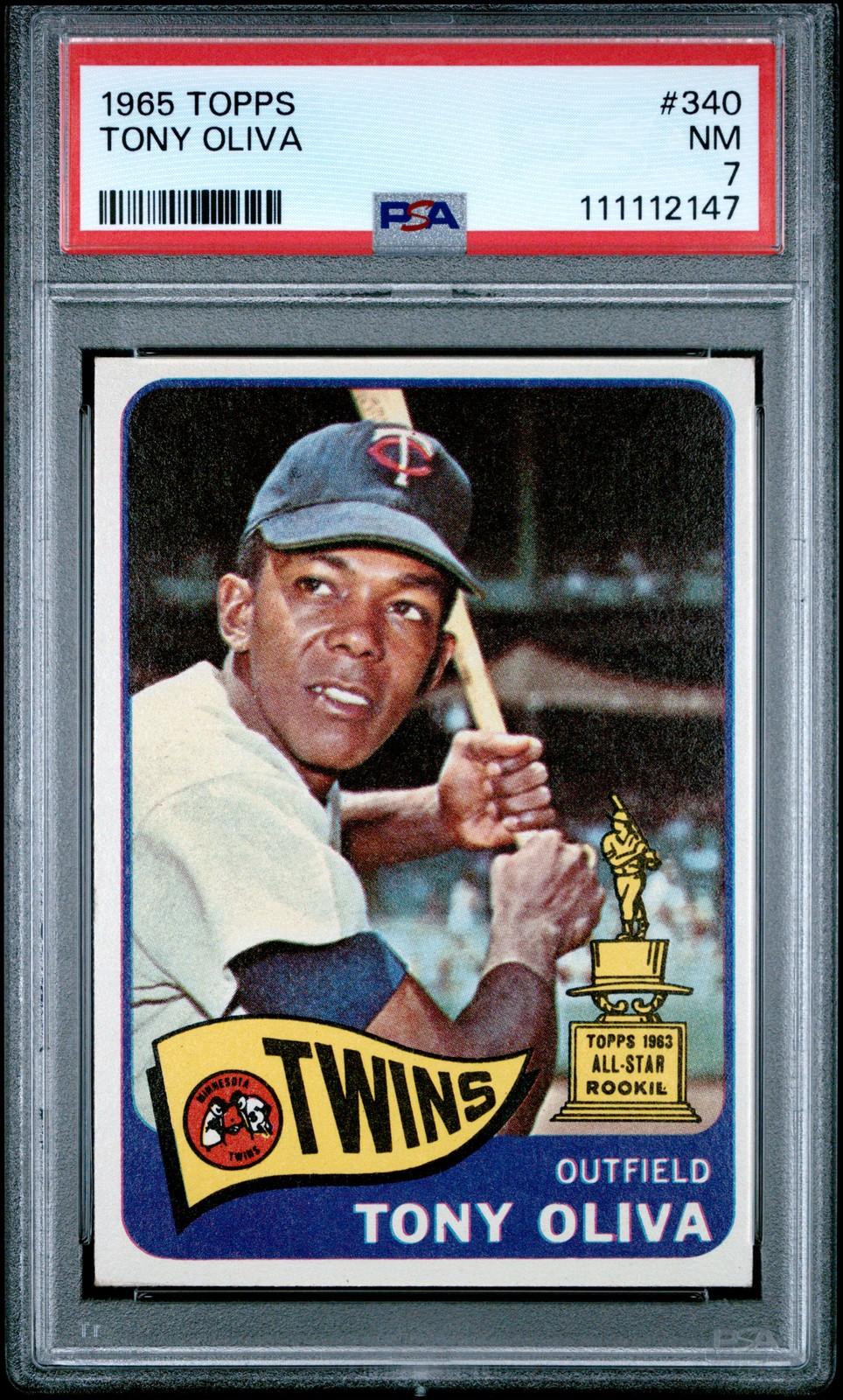 1965 TOPPS #340 TONY OLIVA PSA 7