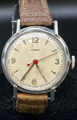 1950s Timex Marlin US Time Corp 05A45 Manual Wind Military Vintage Watch Running