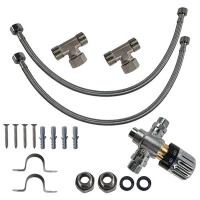 Adjustable Temperature Bypass Sensor Valve Kit for Instant Hot Water Recirculati