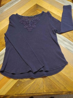 Faded Glory Navy blue long sleeve women's shirt xl