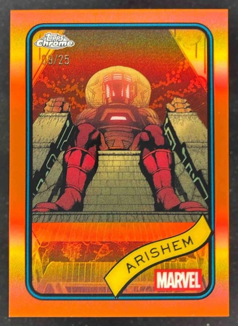 2025 Topps Chrome Marvel Orange Refractor #75 Arishem /25