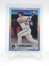 JAKSON REETZ 2022 TOPPS CHROME REFRACTOR ROOKIE #157 BREWERS Q2045