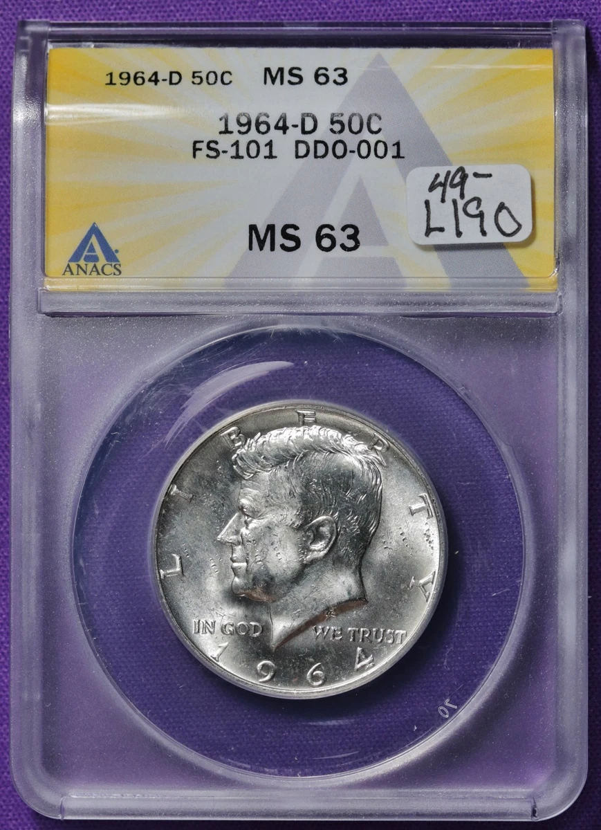 MS 63 Graded 1964 Kennedy US Half Dollars (1964-Now) for sale | eBay
