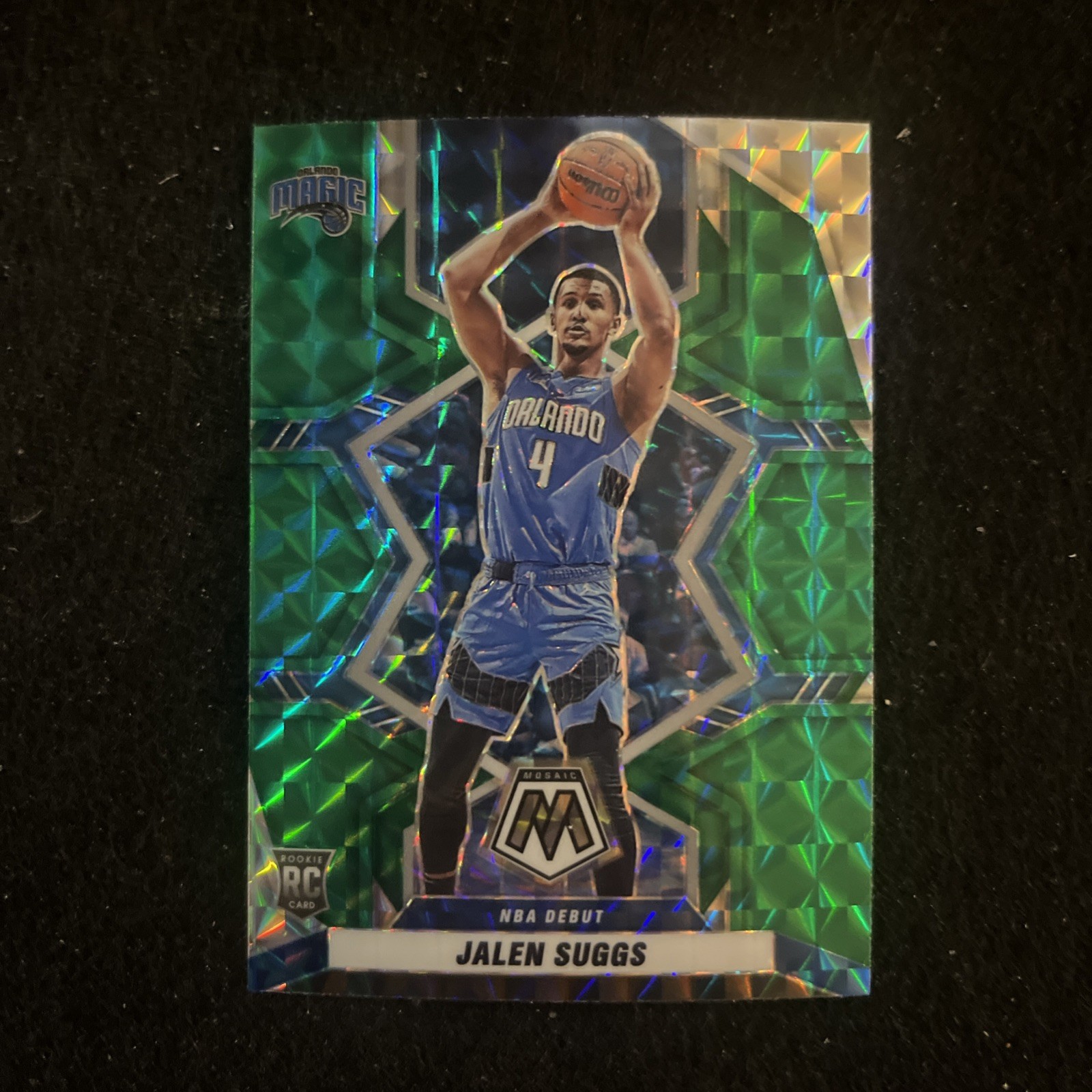 2021-22 Panini Mosaic - NBA Debut Jalen Suggs #266 Green Mosaic Prizm (RC)