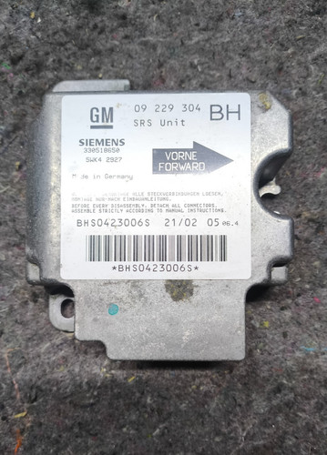 Opel Astra G Zafira A SRS Unit Airbag Steuergerät 09229304 BH Siemens 5WK42927