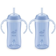 NUK Learner Straw Cup 10oz - Toddler with Soft for 10 Ounces, Blue