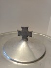Aluminum Communion Tray w/ Lid Cross Finial Handle Religious Christianity Church — photo 2