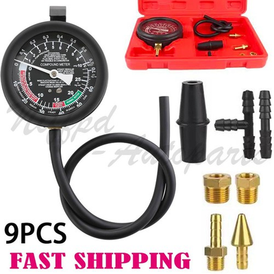 #ad NEW Carburetor Intake Manifold Vacuum Fuel Pump Pressure Tester Gauge Test Kit $16.32