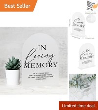 Acrylic Wedding Sign 5x7 Frosted Arch Black Calligraphy Stand Party Decor