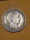 1909  Barber Half Dollar F  Lot2-63