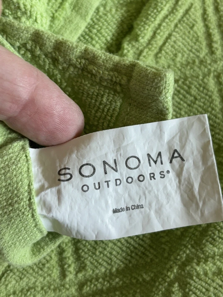 Sonoma 粉色火烈鸟绿色厨房手巾 2 件套纯棉 25 英寸 x 16 英寸 — 第 3/4 张图片