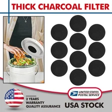 Charcoal Filter Replacements Kitchen Compost Bin Round 6.7" 0.4" Thick 10 Pack